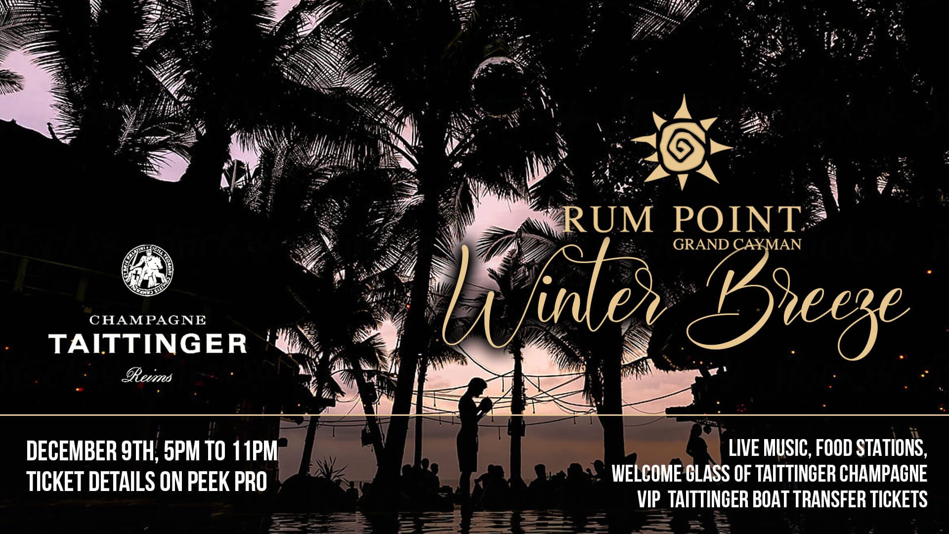 Rum Point Club winter breeze flyer.